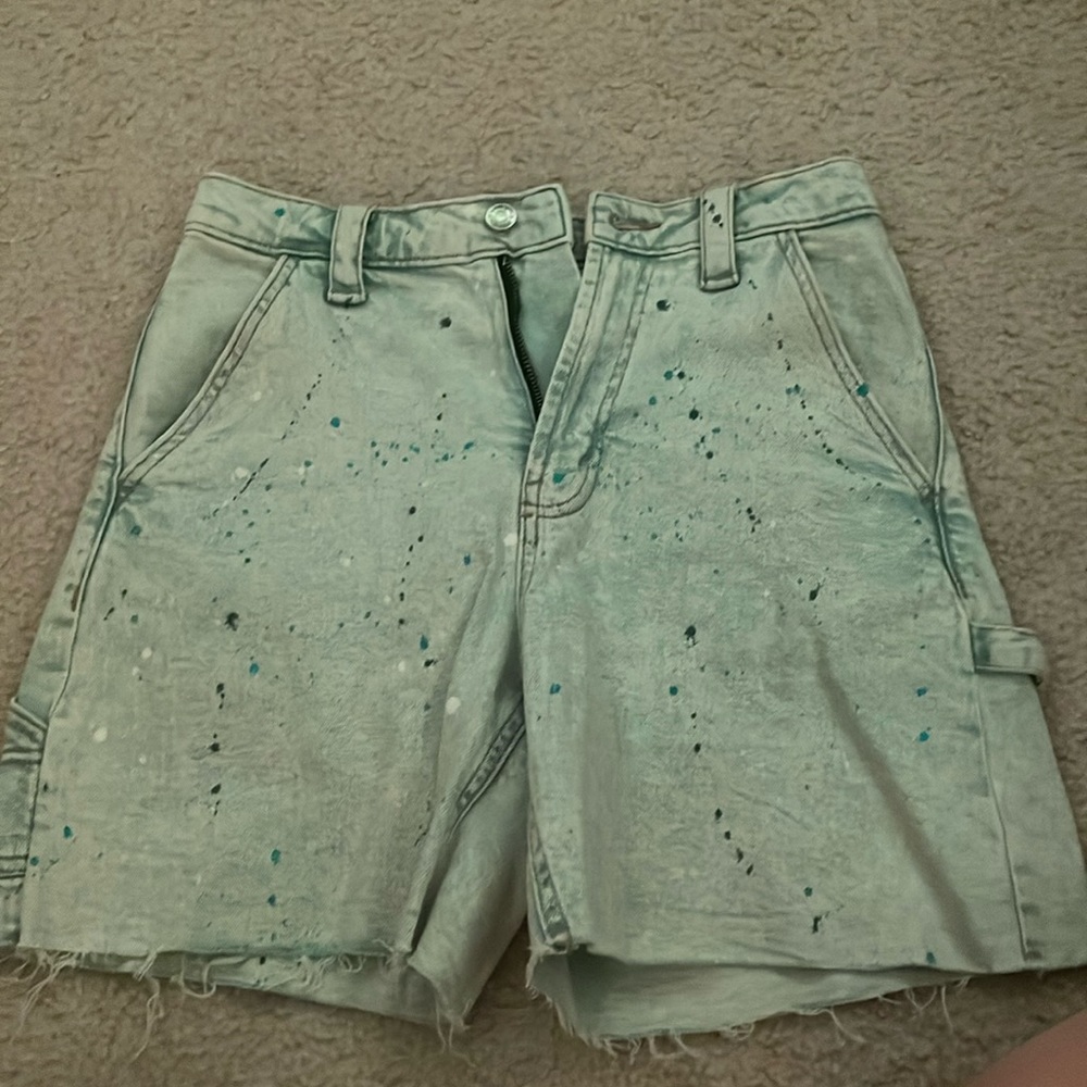 size 4 wild fable utility high rise paint splash shorts